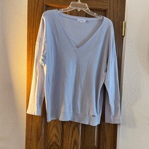 Calvin Klein Soft Blue V-Neck Sweater